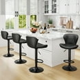 thumbnail image 1 of Pirecart Bar Stools Set of 4, Hight Adjustable Bar Stools for Kitchen Island, 360° Swivel Bar Stools with Back and Footrest for Dining, Entertainment Center, Black, 1 of 12