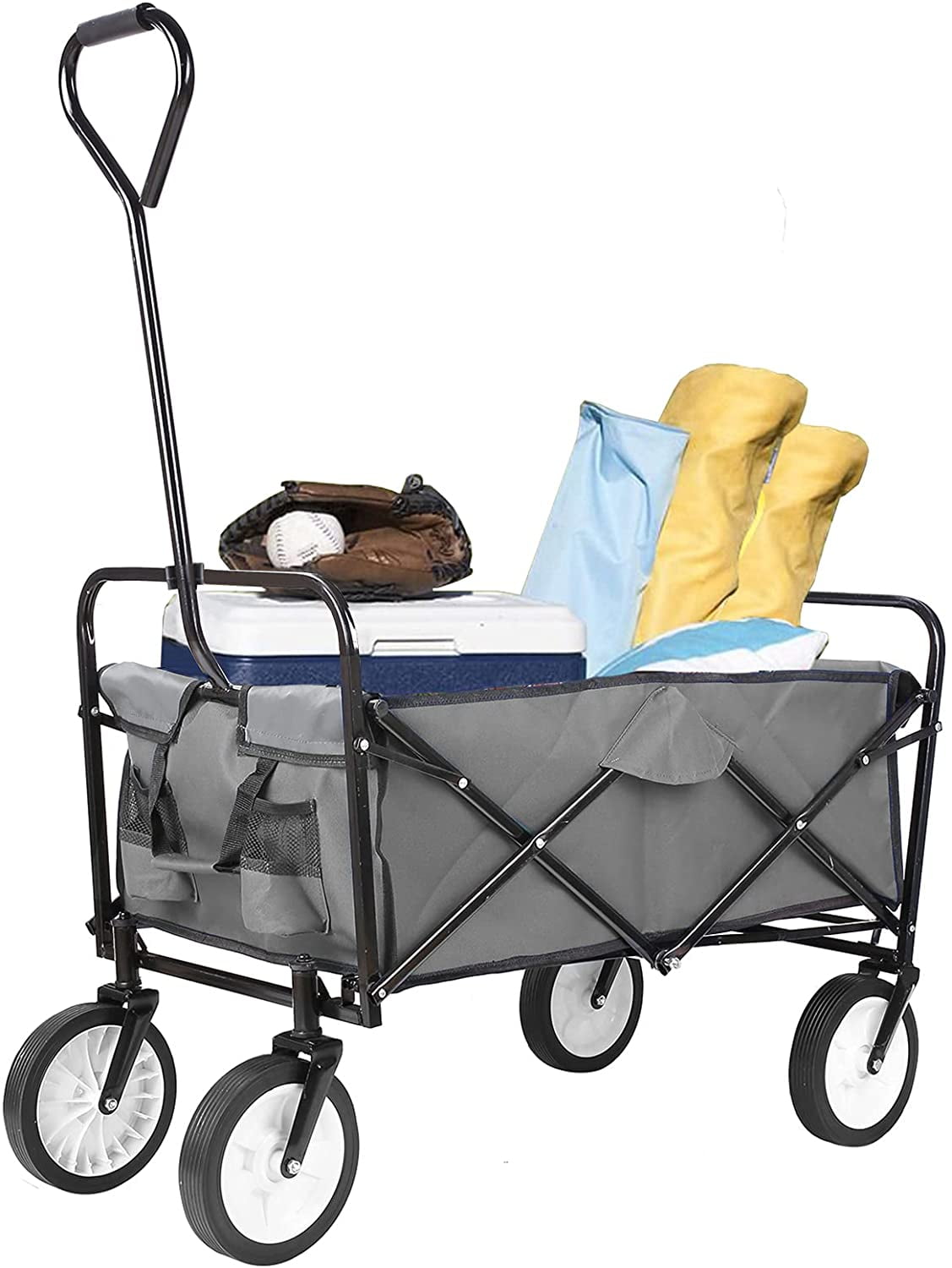 Pirecart Collapsible Foldable Wagon Cart Grocery Wagon Outdoor Wagon Cart for Camping, Shopping, Garden