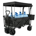 thumbnail image 1 of Pirecart Collapsible Garden Wagon Cart with Removable Canopy, Folding Beach Wagon with Adjustable Handle, 1 of 7