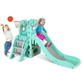 Pirecart Kids Slide with Basketball Hoop Indoor Outdoor Toddler Slide