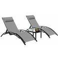 thumbnail image 1 of Pirecart Outdoor Patio Chaise Lounge Chair Adjustable Pool Lounge Chairs with Side Table Outside Tanning Chairs with Arm for All Weather., 1 of 8