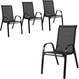 Gymax 2PCS Cast Aluminum Chairs Outdoor Metal Armchairs w Ergonomic Curved Seat Patio Walmart