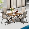 thumbnail image 1 of Pirecart Patio Chairs Set of 4, Outdoor Textilene Stackable Dining Chairs for Backyard Porch Garden, 1 of 9