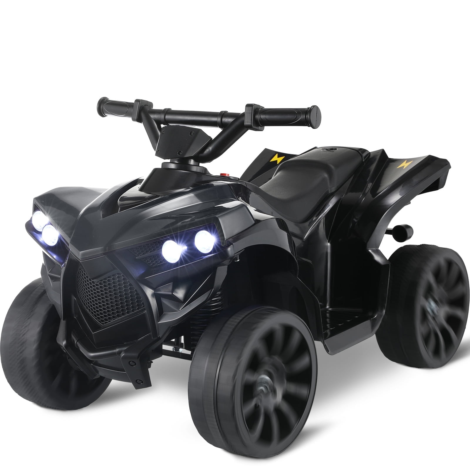 Pirecart Ride on ATV for kids, Kids 6V ATV 4-Wheeler Ride on Toy, Battery Powered Electric Car with Music, LED Headlights, Pedal Accelerator for Boys Girls