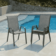 thumbnail image 1 of Pirecart Set of 4 Patio Dining Chairs, Textilene Outdoor Stacking Chairs for Poolside, Backyard, Garden, 1 of 10