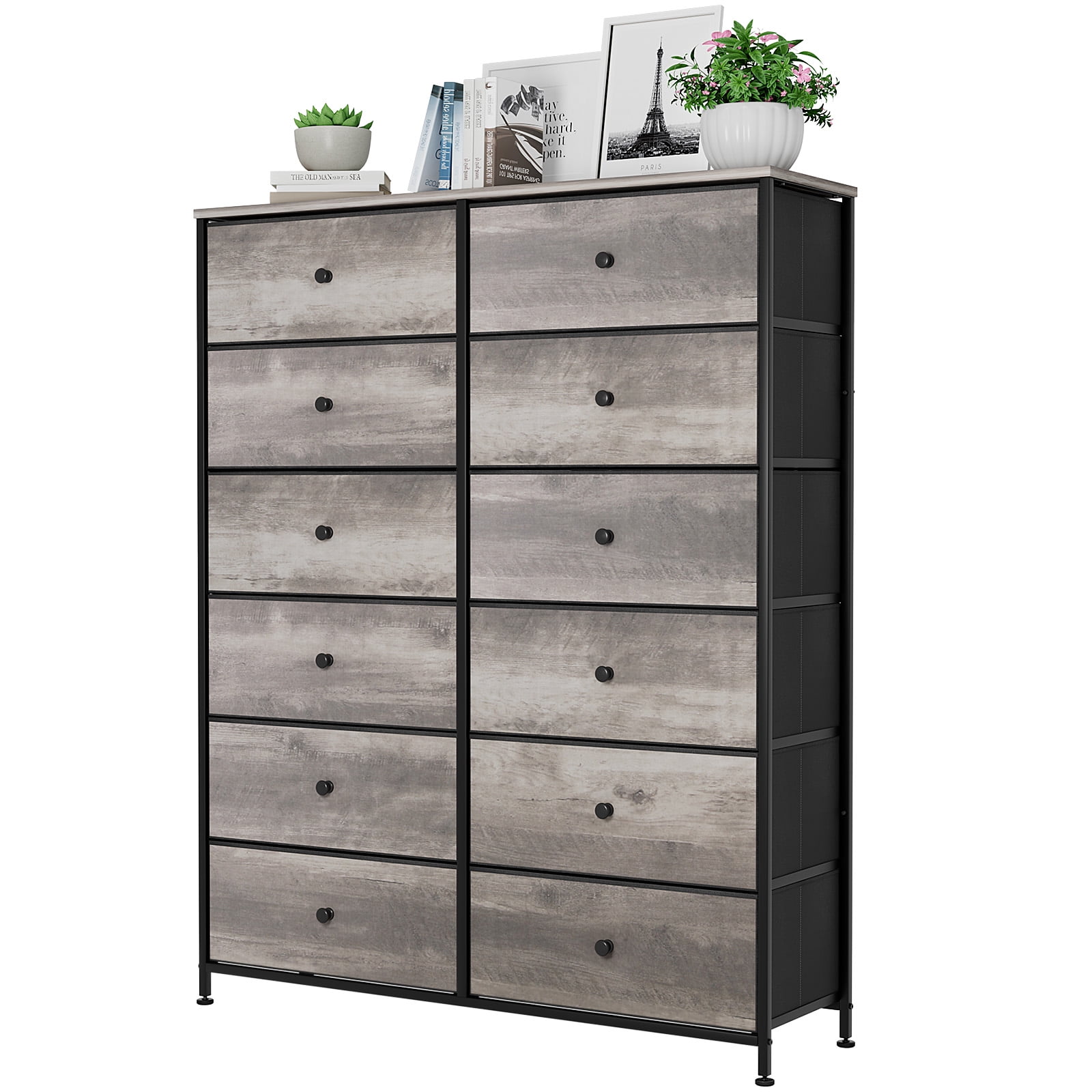 Pirecart Tall Dresser for Bedroom with 12 Drawer Vertical Dresser for