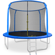 Pirecart Trampoline for Kids, 12 ft Outdoor Trampoline W/ Enclosure Net and Ladder, 330 lbs