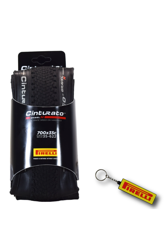 Cinturato Gravel H TLR 35-622 (700 x 35c) Road Bicycle Tire - SpeedGrip Compound, Clincher Type, Tubeless Ready Bike Tire with Keychain 700x35c