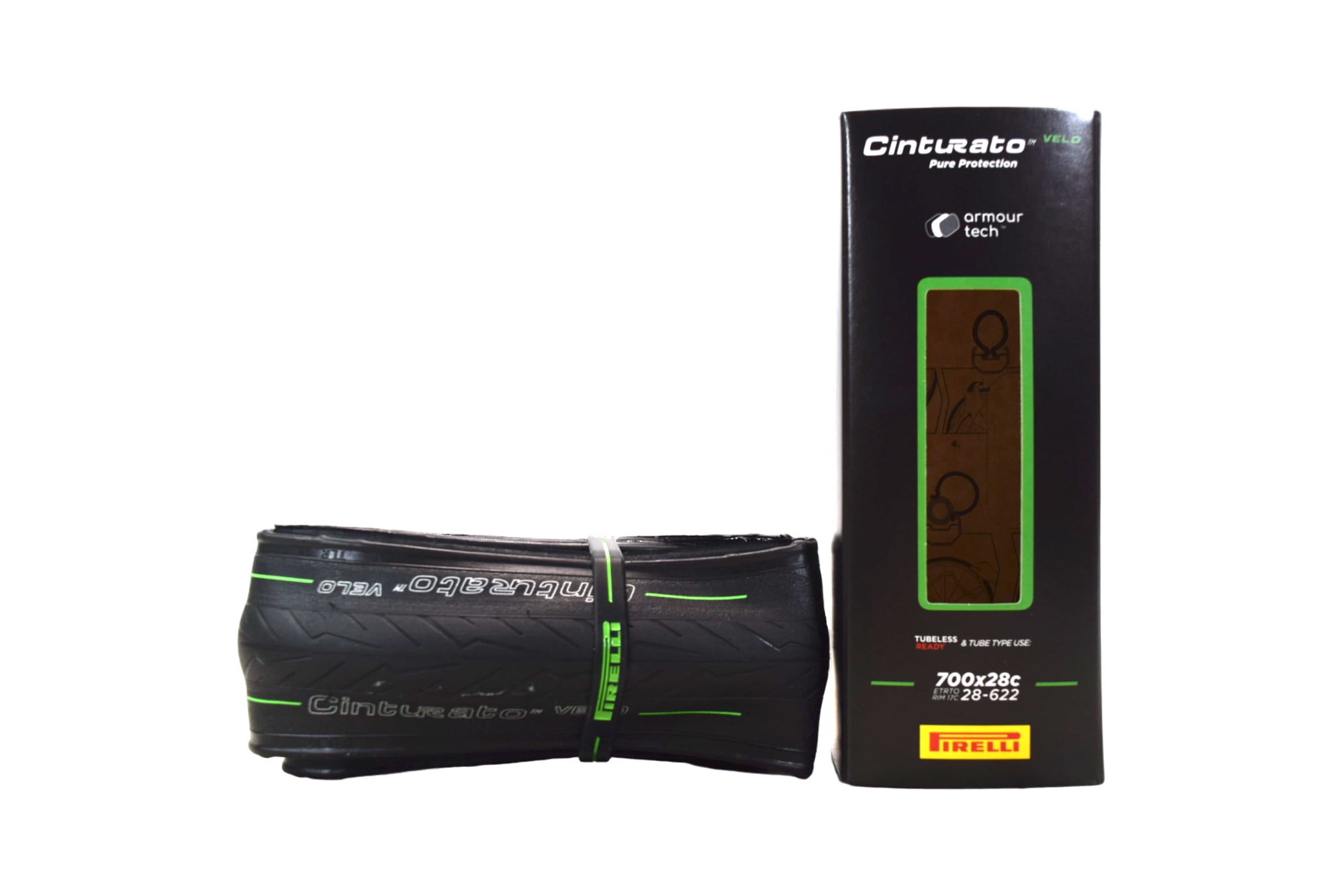 Pirelli Cinturato Velo Tire 700x28C Folding Tubeless Ready Smartnet Silica 66TPI