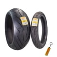 thumbnail image 1 of Pirelli Diablo Rosso III 120/60ZR17 Front & 240/45 ZR17 Rear Tire with Keychain, 1 of 8