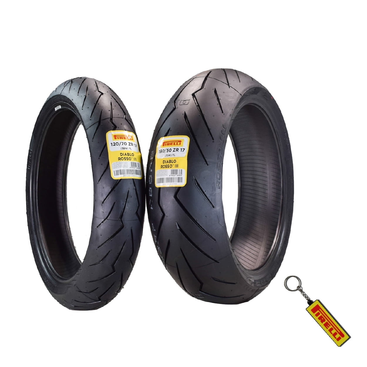 Pirelli Diablo Rosso III Tires Set, 120/70 ZR17 Front & 190