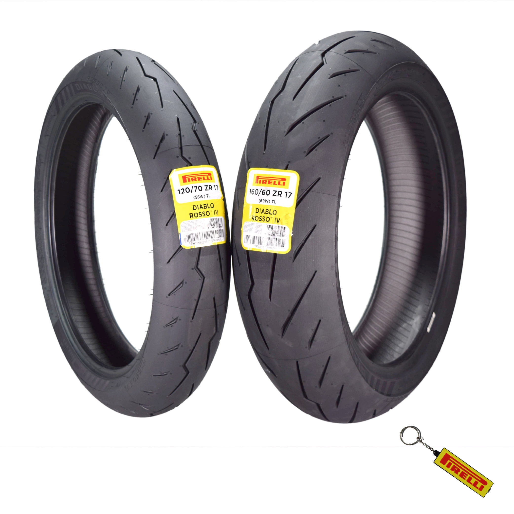 Jogo de 2 pneus de moto pirelli diablo strada 120 70r17 58w 180 55r17 73w  tl