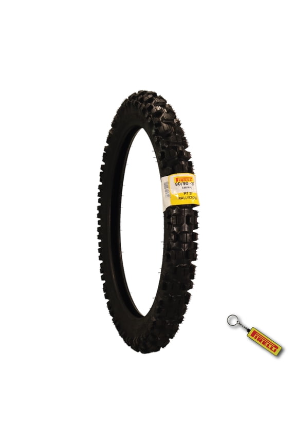 MT 21 Rallycross 90/90-21 Front Motorcycle Tire - DOT Approved, Dual-Sport/Enduro, Aggressive Tread for Off-Road & Rally, High-Performance Grip, Fits Adventure & Dirt Bikes with Keychain