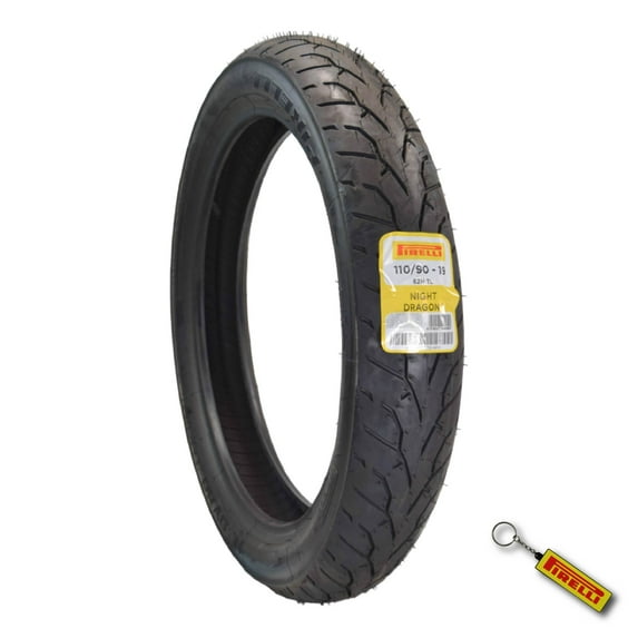 Pirelli Night Dragon 110/90-19 M/C 62H TL Cruiser Motorcycle Front Tire - Superior Traction & Handling for High-Performance Cruisers w/ Keychain