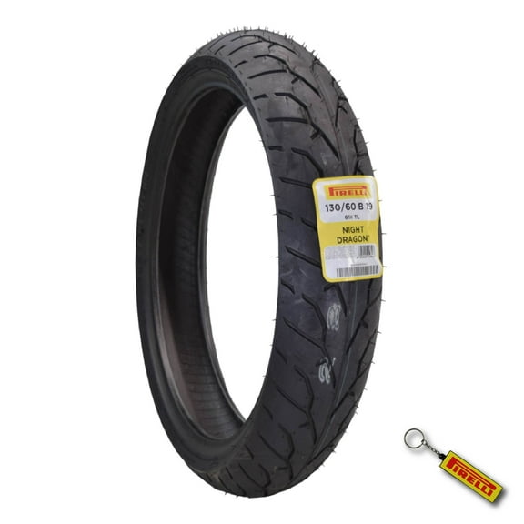 Pirelli Night Dragon 130/60B19 M/C 61H REINFTL Cruiser Motorcycle Front Tire - Superior Traction & Handling for High-Performance Cruisers w/Keychain
