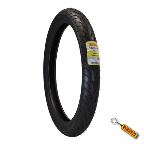 Pirelli Night Dragon 90/90-21 M/C 54H TL Cruiser Motorcycle Front Tire - Superior Traction & Handling for High-Performance Cruisers w/ Keychain