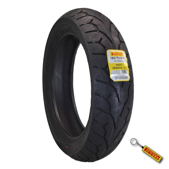 Pirelli Night Dragon GT 160/70B17 M/C 79V REINFTL Cruiser Motorcycle Rear Tire - Superior Traction & Handling for High-Performance Cruisers w/ Keychain