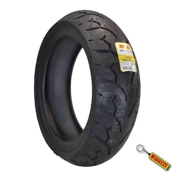 Pirelli Night Dragon GT 200/55R17 M/C 78V TL Cruiser Motorcycle Rear Tire - Superior Traction & Handling for High-Performance Cruisers w/ Keychain