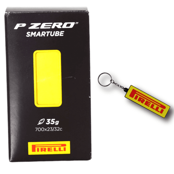 Pirelli P Zero SmarTUBE 23/32-622, Presta 60mm Valve - Ultimate Puncture Resistance, Low Weight, Road Bike Cycling Essentials - Bicycle Tire Tube w Keychain