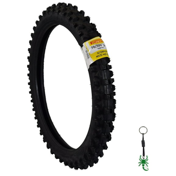 Pirelli Scorpion 70/100-19 42M MX Mid Soft Front Motocross Dirt Bike Tire with Neck Gaiter