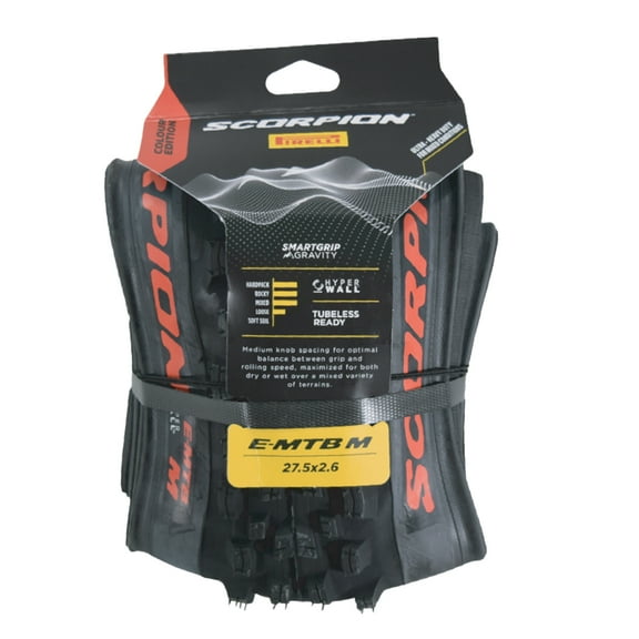 Pirelli Scorpion E-MTB M 27.5x2.6 Red Color Edition Tubeless Mountain Bicycle Tire