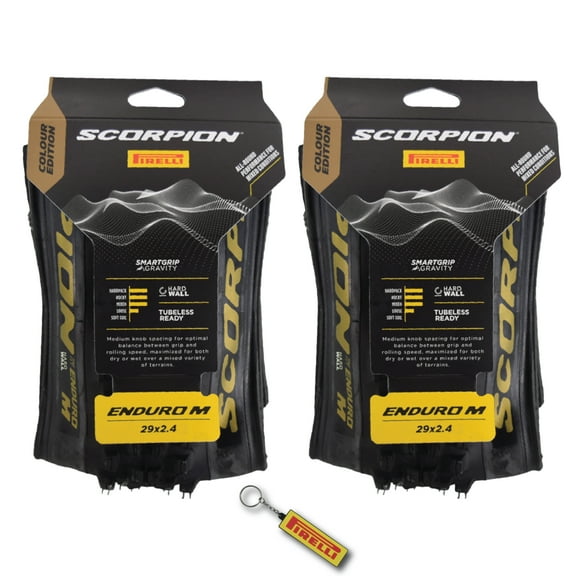 Pirelli Scorpion Enduro M 29x2.4 Gold Color Edition Tubeless Mountain Bicycle Tires (2 Pack)