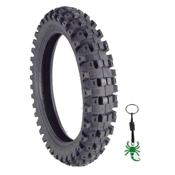 Pirelli Scorpion MX 32 Mid Hard 110/90-19 Rear Dirt Bike Tire with Keychain - Single