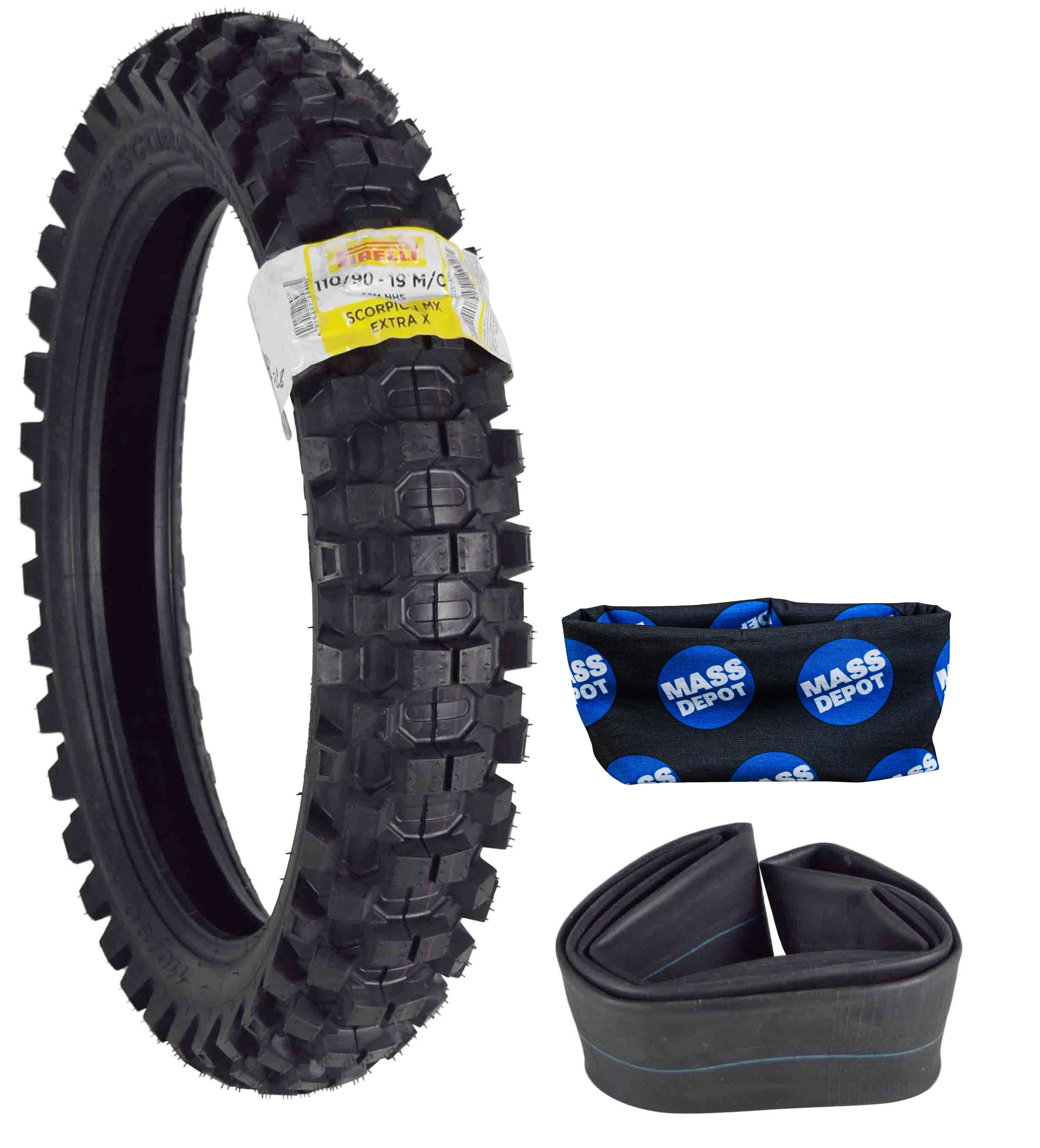 Pirelli Scorpion MX32 Mid Soft 110/9019 Tube Type Dirt Bike Tire w Inner Tube