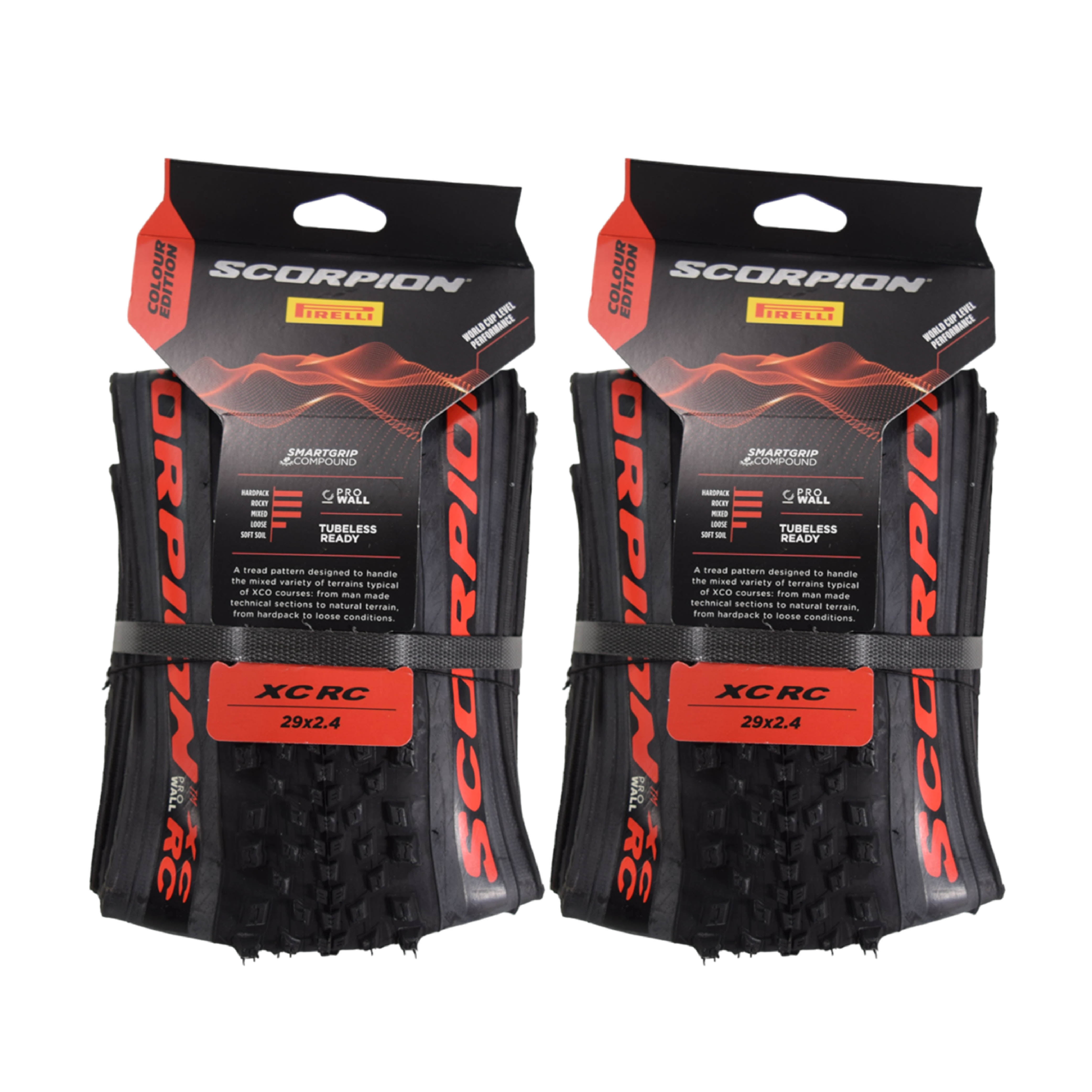 Pirelli Scorpion XC RC 29x2.4 Red Color Edition Tubeless Mountain