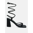 thumbnail image 1 of Piri Toe Ring Tie Up Block Sandals, 1 of 9