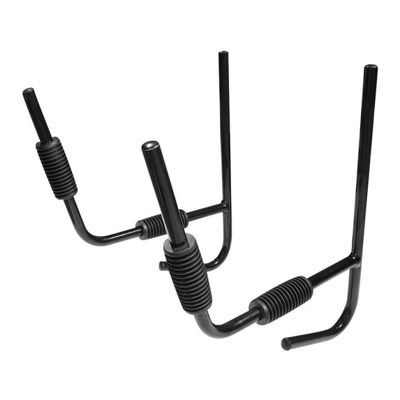 Piripara Wall Mounted Folding Kayak Rack Storage, Gloss Black Steel, 100lb Capacity