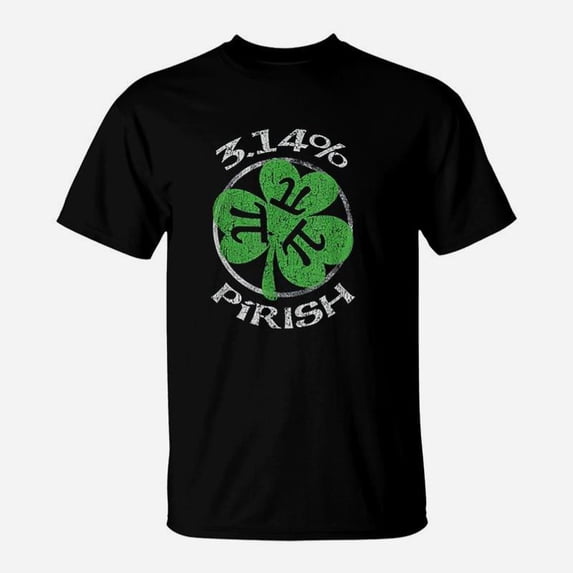 Pirish St Patricks Math Geek Pi Day TShirt - Walmart.com