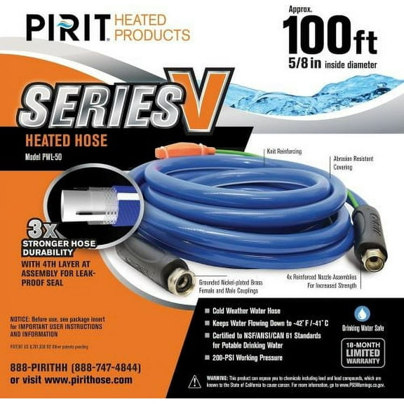 Pirit Heated Products PWL-05-100 Series V 100' Foot Heated Hose