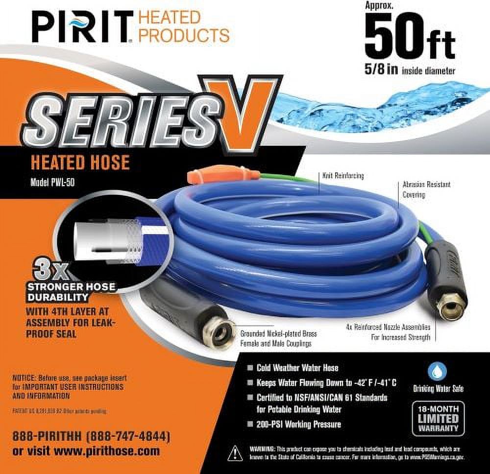 Pirit Heated Products PWL-05-50 Series V 50' Foot Heated Hose