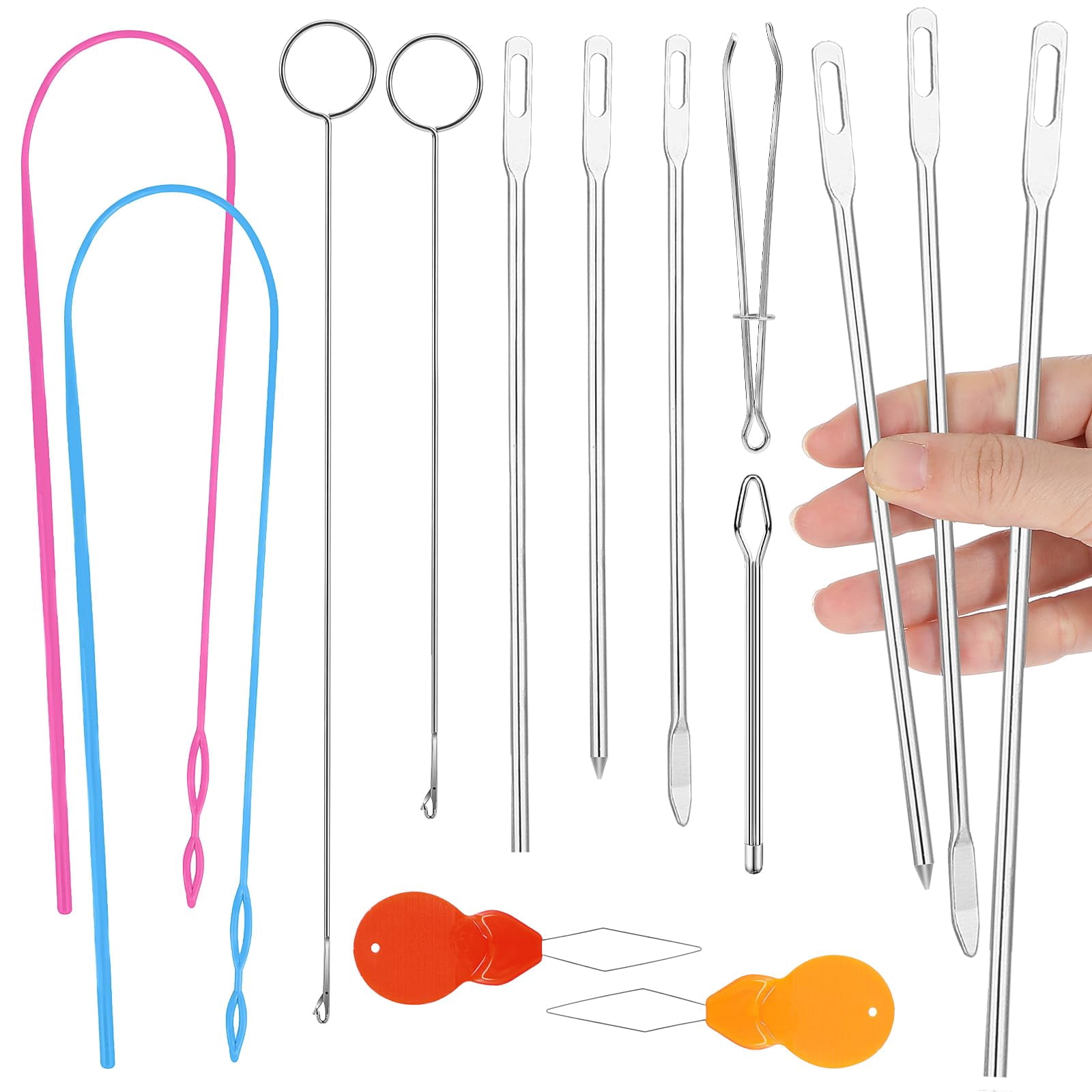 Piriuuo 11Pcs Drawstring Threader Tool Set, Flexible Drawstring ...
