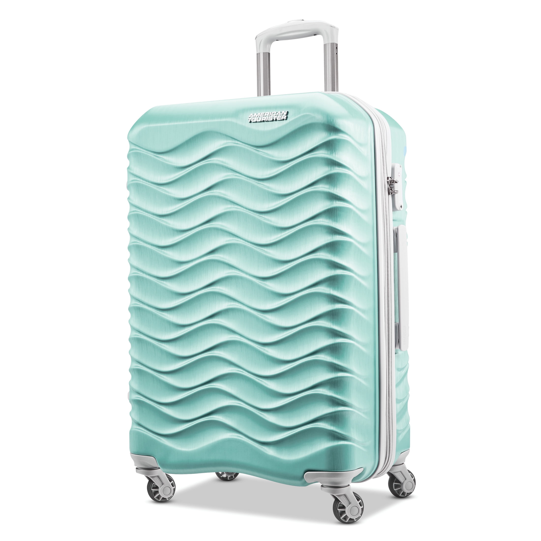 American Tourister Pirouette NXT Hardside Large Checked Luggage with Spinner Wheels Silver Walmart