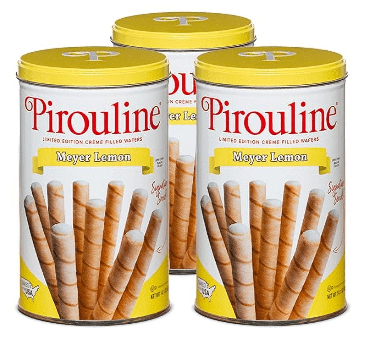 Pirouline - Meyer Lemon - Limited Edition Creme Filled Waffers - 3 Packs - 14.01oz Each