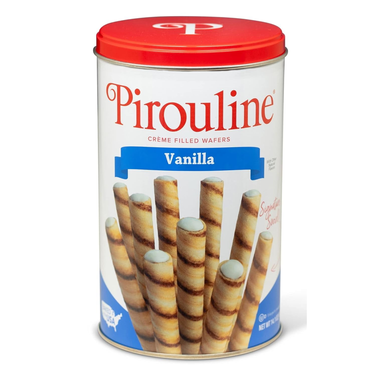 Pirouline Rolled Wafers CM31 Vanilla Rolled Wafer Sticks, Crème