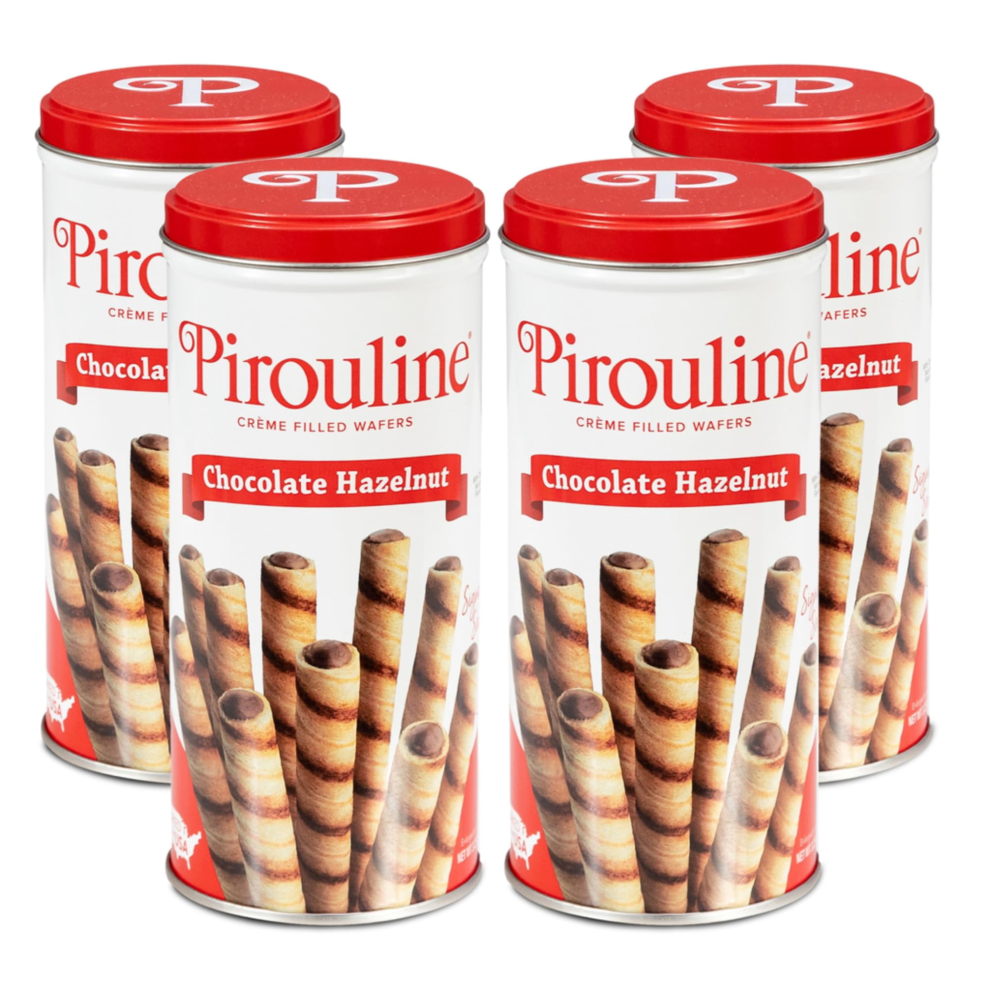 Pirucream Rolled Wafer Cookies - Chocolate Hazelnut Cream Filling, 10.59oz Pack Of 6