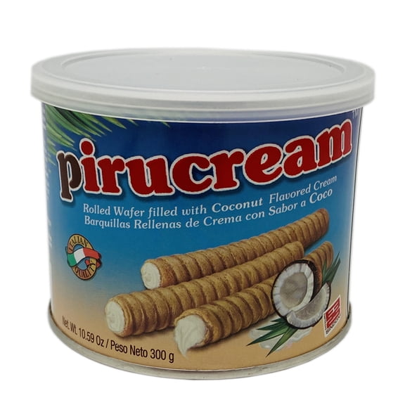 Pirucream Rolled Wafer Filled with Coconut Flavored Cream/Coco 10.59 oz.
