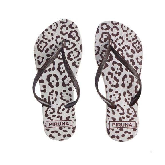 Piruna Women's Flip Flop Sandal Animal Panther