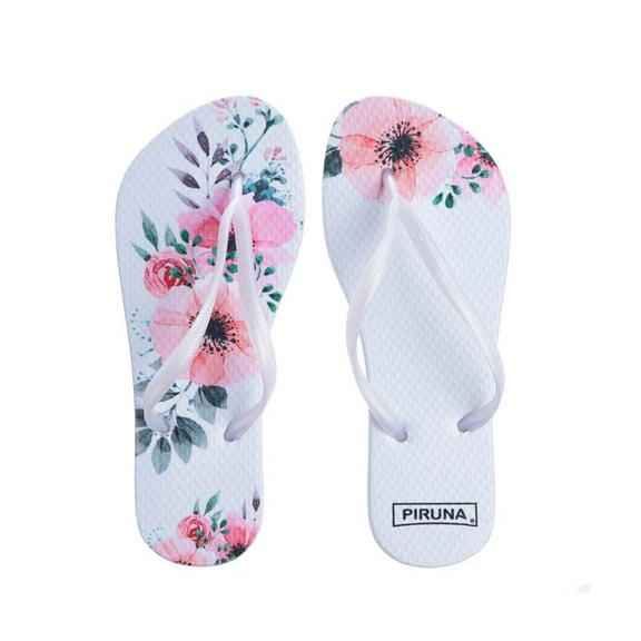 Piruna Women's Flip Flop Sandal Hibiscus Flower