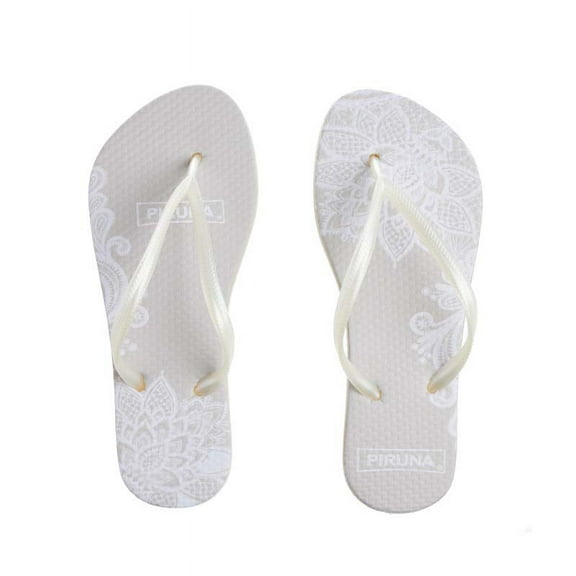 Piruna Women's Flip Flop Sandal Mandala Natural Mandala