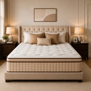Pirwab 12 inch Queen Hybrid Mattress in a Box,Cooling Memory Foam with Pocket Coils,Medium Firm,Pressure Relief,CertiPUR-US Certified