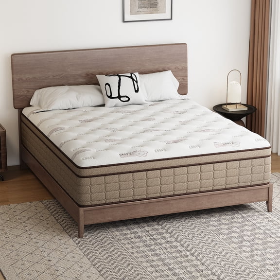Pirwab 12" Twin Size Mattress,Gel Memory Foam,Pocket Spring Hybrid Mattress in a Box