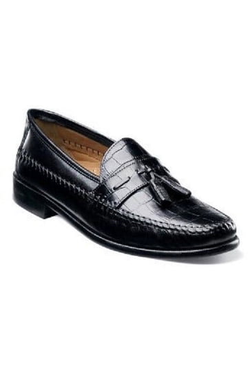 Florsheim Pisa Moc Toe Tassel Black Crocodile print Leather Loafer Mens 11.5D Florsheim Animal Print Dress Shoes for Men for sale | eBay main image 4