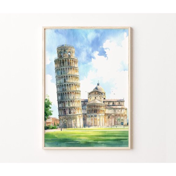 Pisa Italy Leaning Tower Wall Art Home Decor