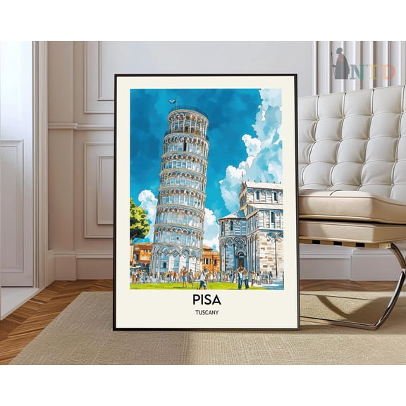 Pisa Italy Travel Poster Unframed Paper Print