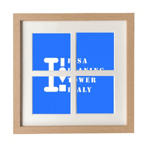 Pisa Leaning Tower Italy Art Deco Fashion Frame Wall Tabletop Display 4 Openings Picture