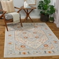 thumbnail image 1 of Pisa Medium Gray/Orange 6'7" x 9' Traditional Rectangle Area Rug, 1 of 3